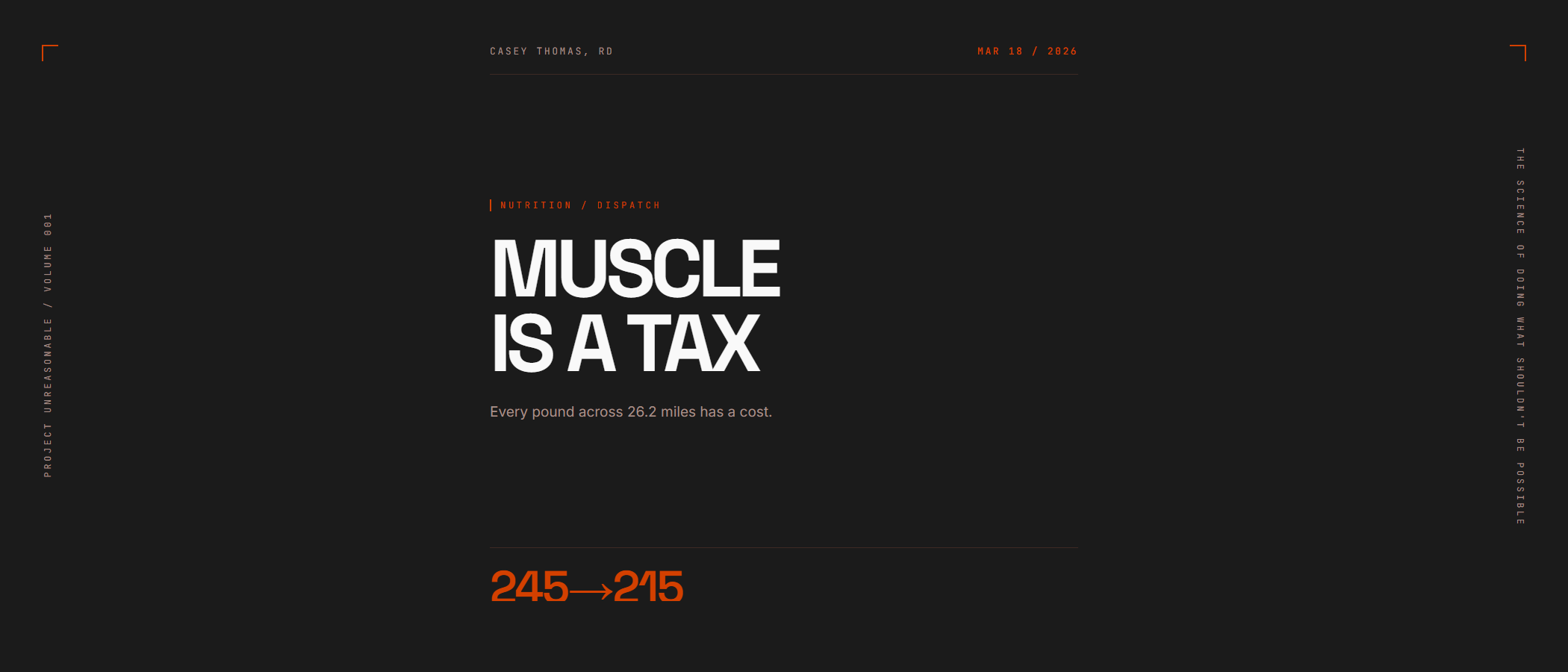 Why We're Intentionally Losing Muscle